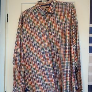 Multi color button down shirt Visconti Black